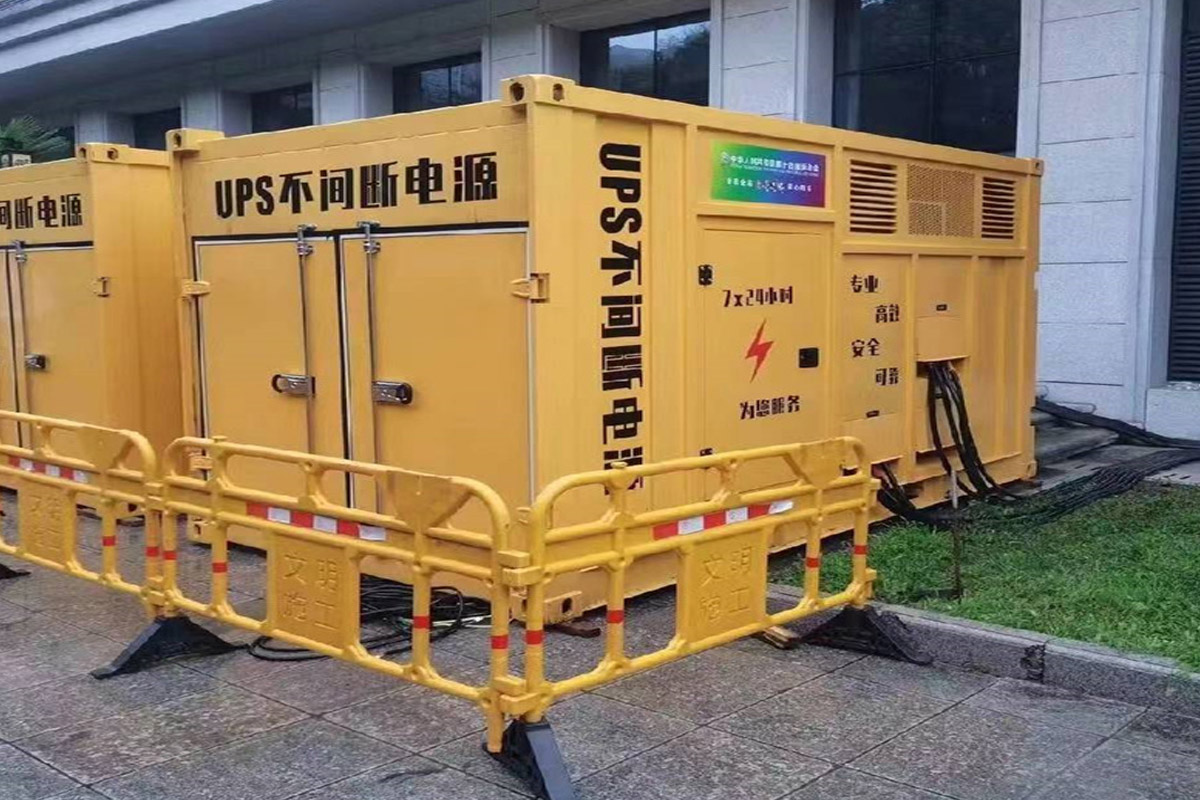 自贡发电机租赁施工现场